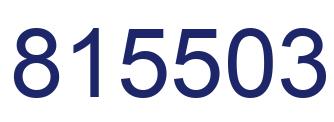 Number 815503 blue image
