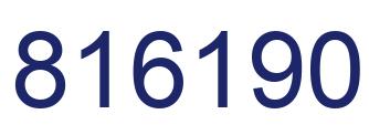 Number 816190 blue image