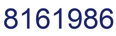 Número 8161986 imagen azul