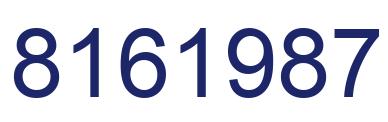 Número 8161987 imagen azul