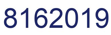 Number 8162019 blue image