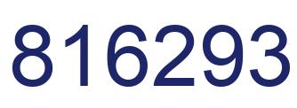 Number 816293 blue image
