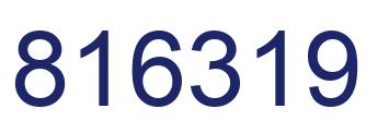 Number 816319 blue image