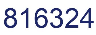 Number 816324 blue image