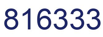 Number 816333 blue image