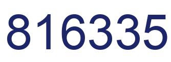 Number 816335 blue image