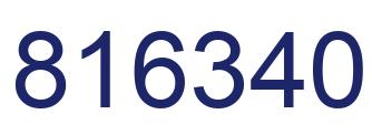 Número 816340 imagen azul