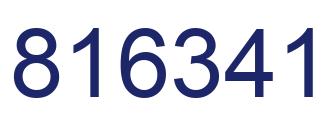 Number 816341 blue image