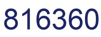 Number 816360 blue image