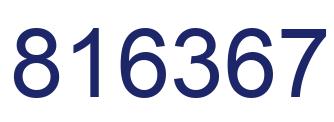 Number 816367 blue image
