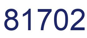 Number 81702 blue image