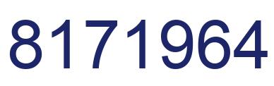 Number 8171964 blue image