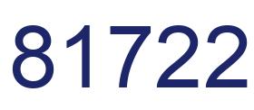 Número 81722 imagen azul