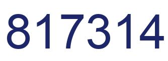 Number 817314 blue image