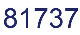 Número 81737 imagen azul