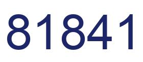 Number 81841 blue image