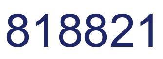 Number 818821 blue image