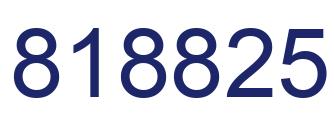 Number 818825 blue image