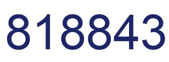 Number 818843 blue image