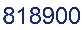 Number 818900 blue image