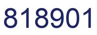 Number 818901 blue image