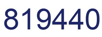 Number 819440 blue image