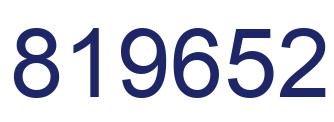 Number 819652 blue image