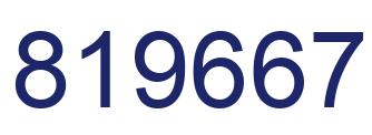 Number 819667 blue image