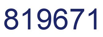 Number 819671 blue image