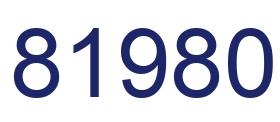 Número 81980 imagen azul
