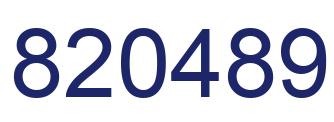 Number 820489 blue image