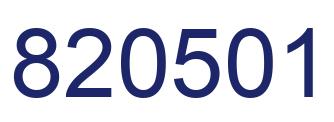 Number 820501 blue image
