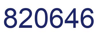 Number 820646 blue image