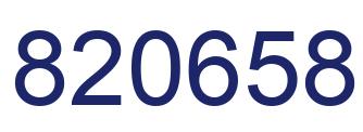 Number 820658 blue image