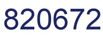 Number 820672 blue image