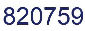 Number 820759 blue image