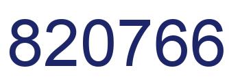 Number 820766 blue image