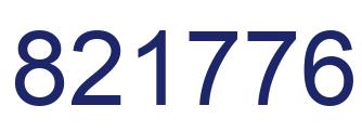 Number 821776 blue image