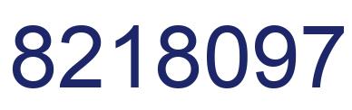 Number 8218097 blue image