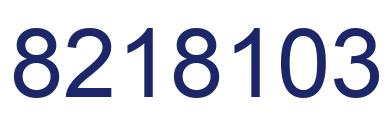 Number 8218103 blue image