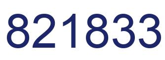Number 821833 blue image