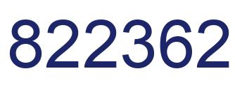 Number 822362 blue image
