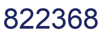 Number 822368 blue image