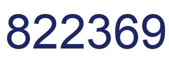 Number 822369 blue image
