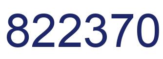 Number 822370 blue image