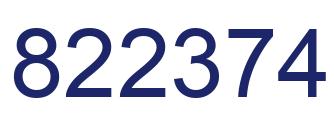 Number 822374 blue image