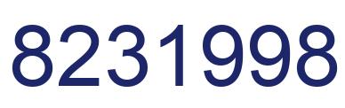 Número 8231998 imagen azul