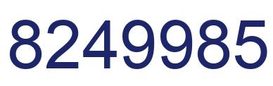 Number 8249985 blue image