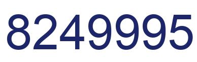 Number 8249995 blue image