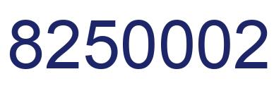 Number 8250002 blue image